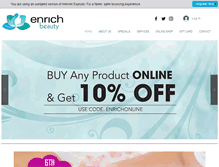 Tablet Screenshot of enrichbeauty.co.nz